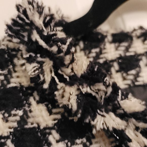 BLACK AND WHITE TWEED JACKET DENVER HAYES MED Sparkles - Picture 6 of 11